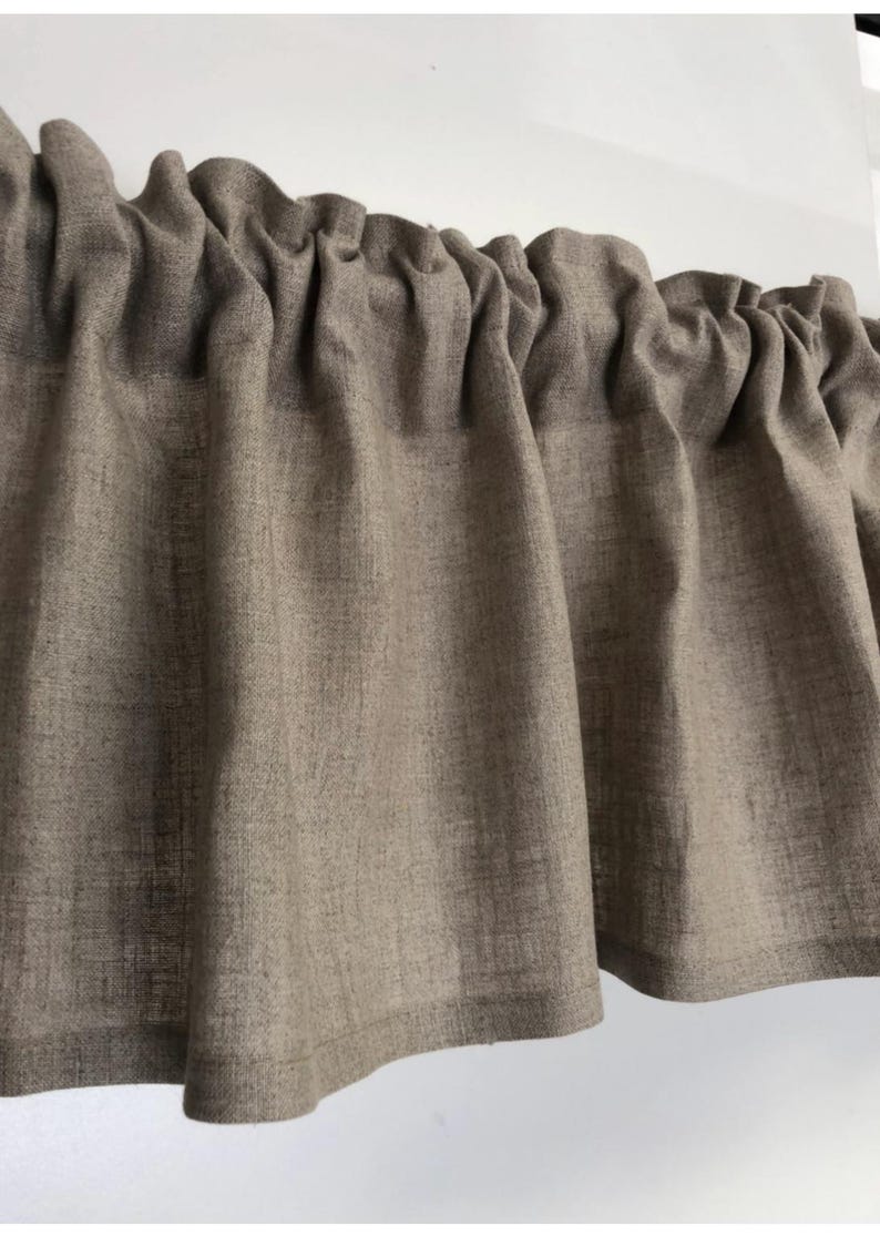 Linen Valance Made in Natural Colored Linen Window Valance: Rustic ...