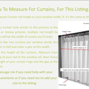 White LINED - Pleated Café Curtains - Made with 100% Linen - A Great Look For A Country kitchen. Price is For One Panel image 9