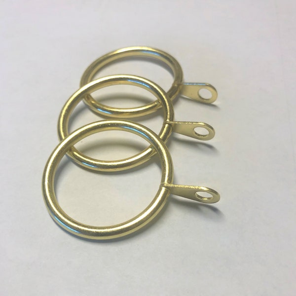 Brass Colored Curtain Rings 1.25” ID- Perfect For Café Curtains