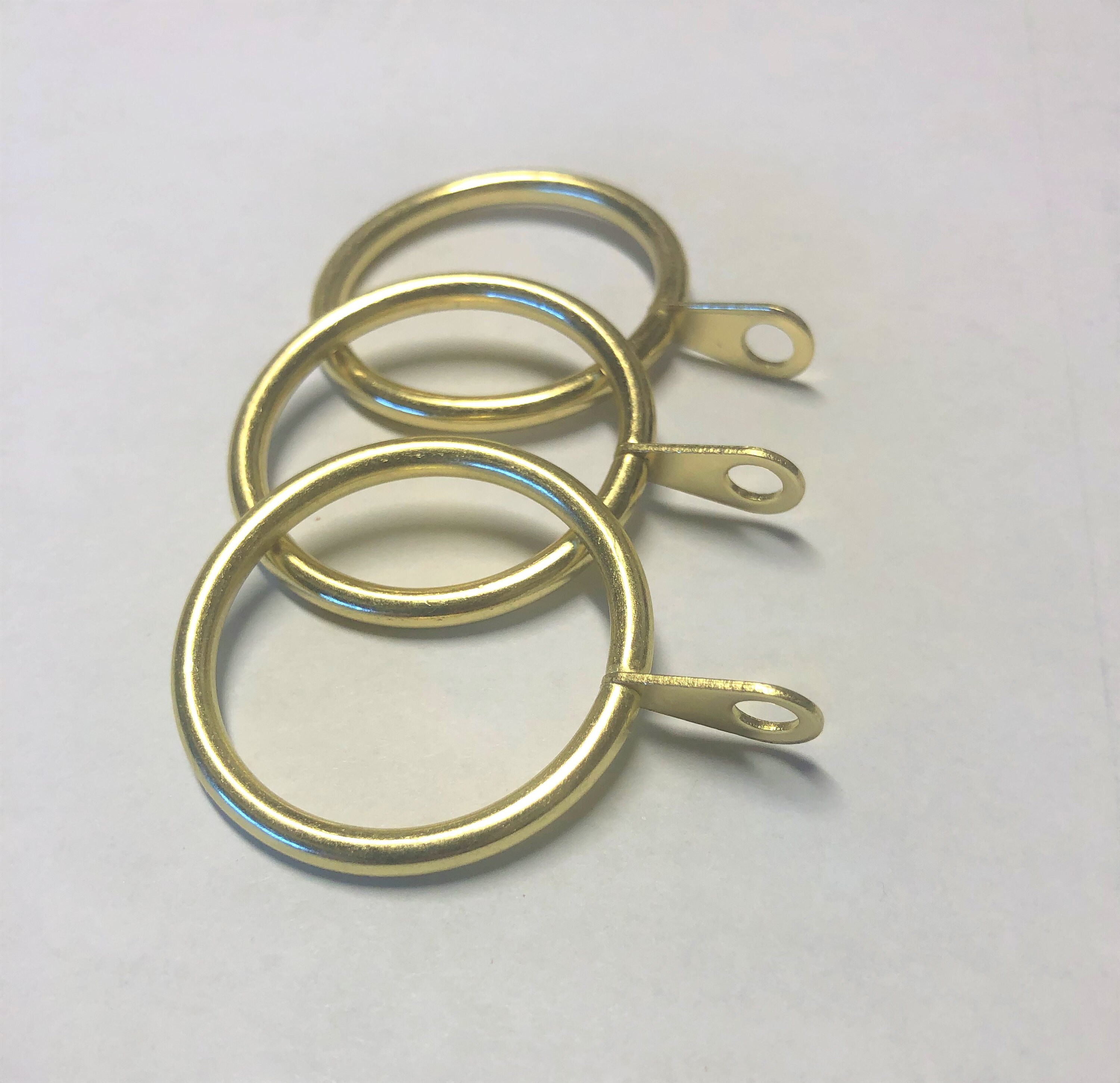 Cafe Curtain Rings Set of 6 Brass Curtain Rings: Metal Café Curtain Hardware (1.25" ID) - Etsy