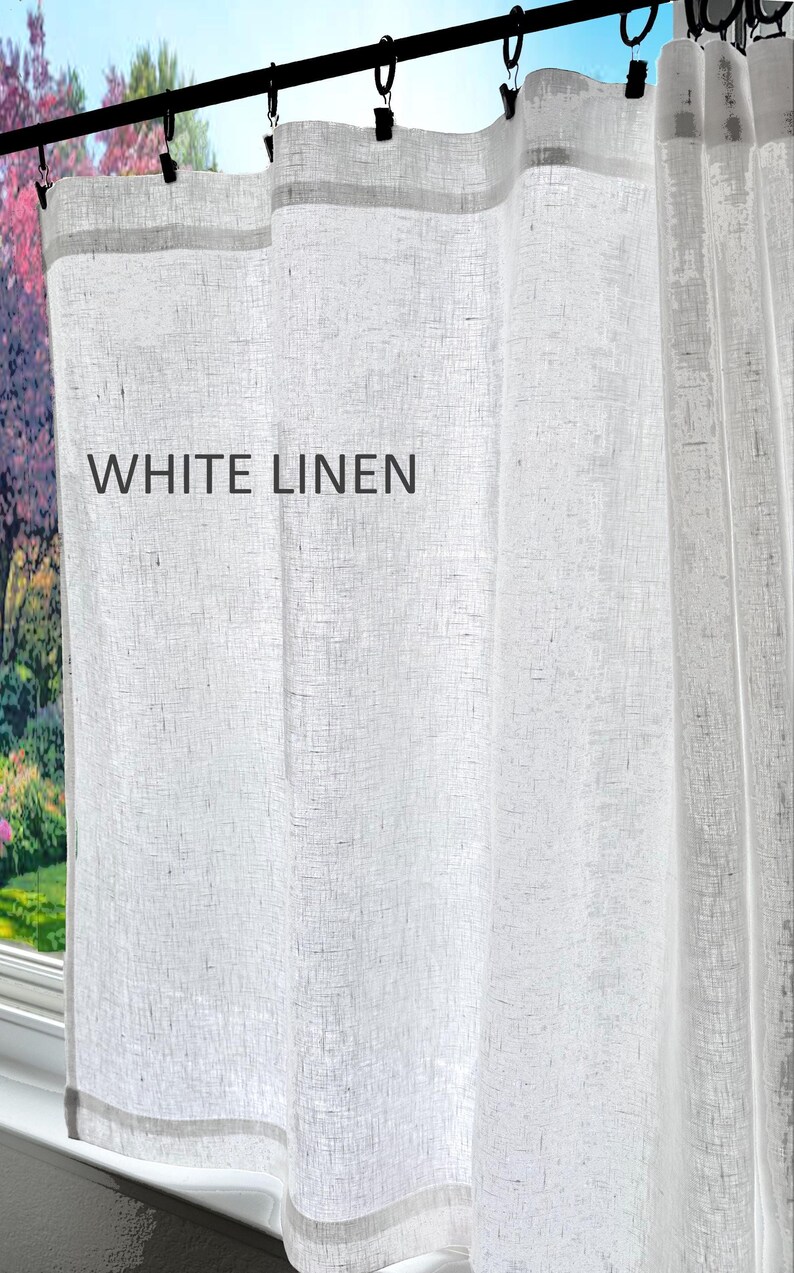 DakinDecor Linen Cafe Curtains
