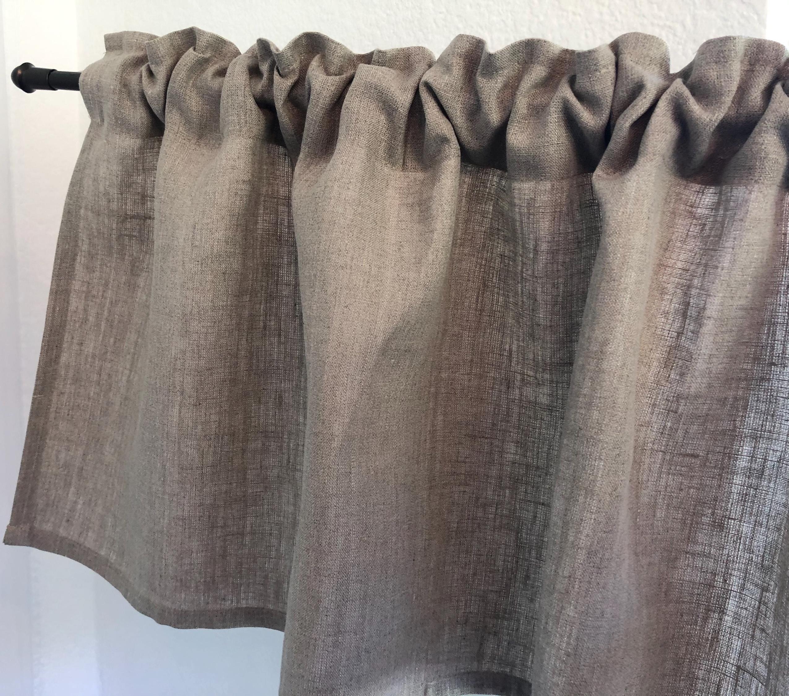 Linen Valance Made in Natural Colored Linen Window Valance: Rustic ...