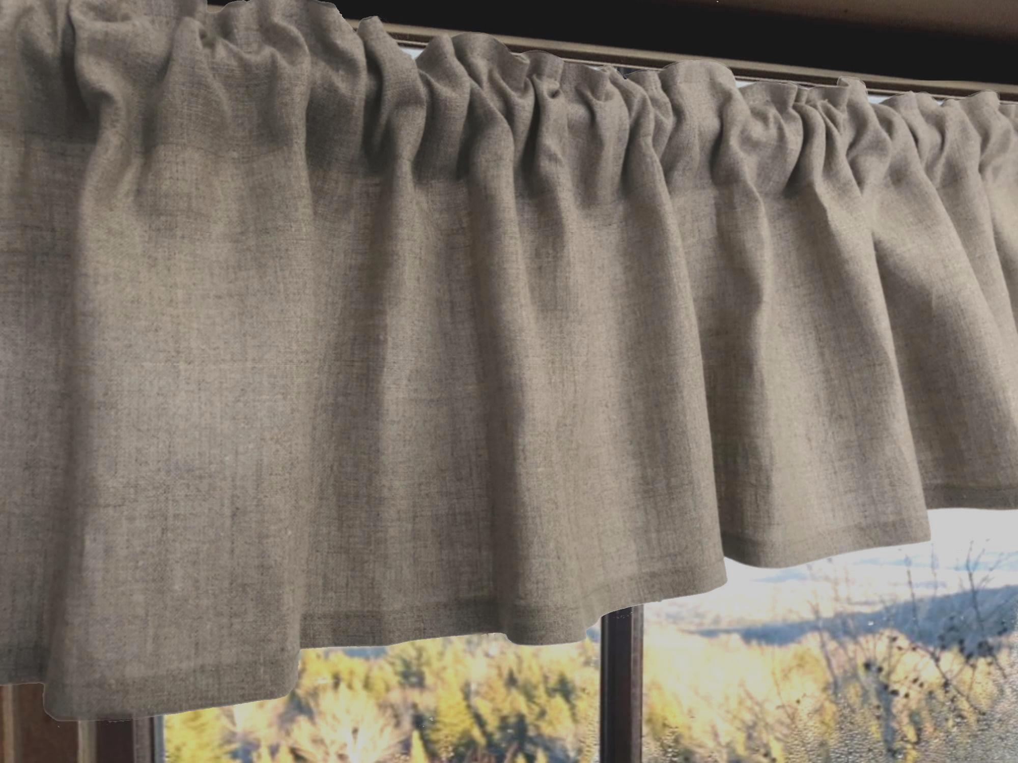 Linen Valance Made in Natural Colored Linen Window Valance: Rustic ...