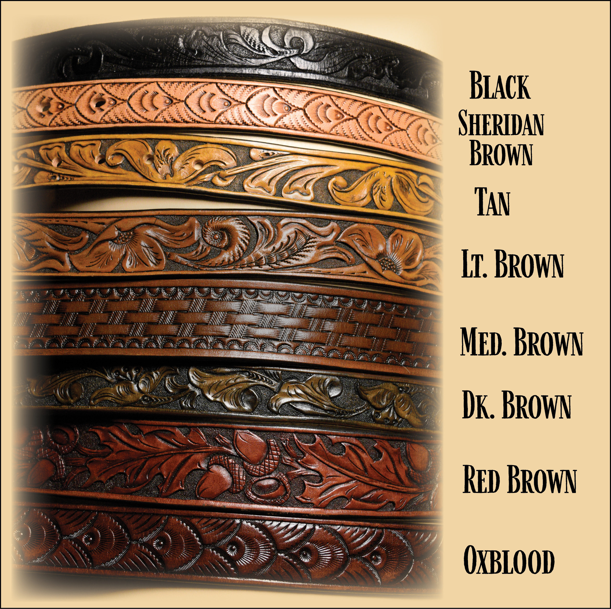 Handmade tooled brown leather belt 37” gorgeous 20240305_110109.jpg?format=1500w main image 4