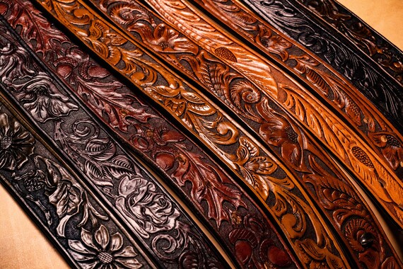 Custom Leather Belt Beautiful Hand 