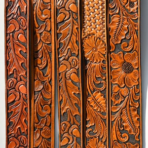 Custom Leather Belt | Beautiful Hand Tooled Leather | Western Floral Design | Full Grain Leather Belt | Premium Leather Belt