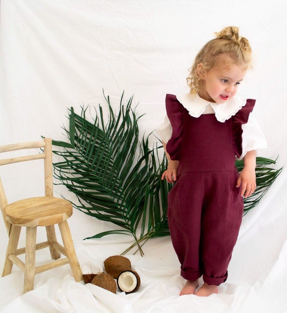 burgundy overalls dress Sophia High-Waisted Burgundy Jumpsuit