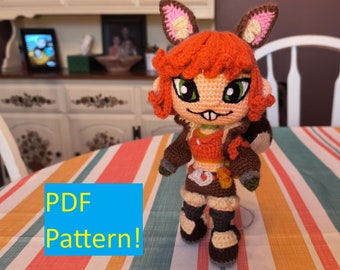 Patrón PDF para Amigurumi de crochet Niña Ardilla Marvel Rivals