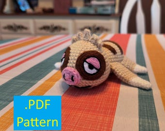 Patrón PDF para Slakoth Pokemon Crochet Amigurumi