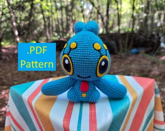 PDF Pattern for Manaphy Crochet Amigurumi Pokemon