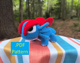 PDF Pattern for Salamence Crochet Amigurumi Pokemon