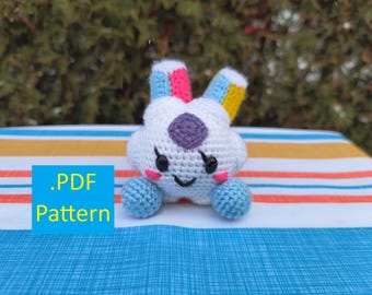Patrón PDF para Gemtchi Crochet Amigurumi Tamagotchi Paradise