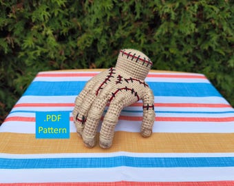 Patrón PDF para amigurumi de Cosa de La Familia Addams y Miércoles
