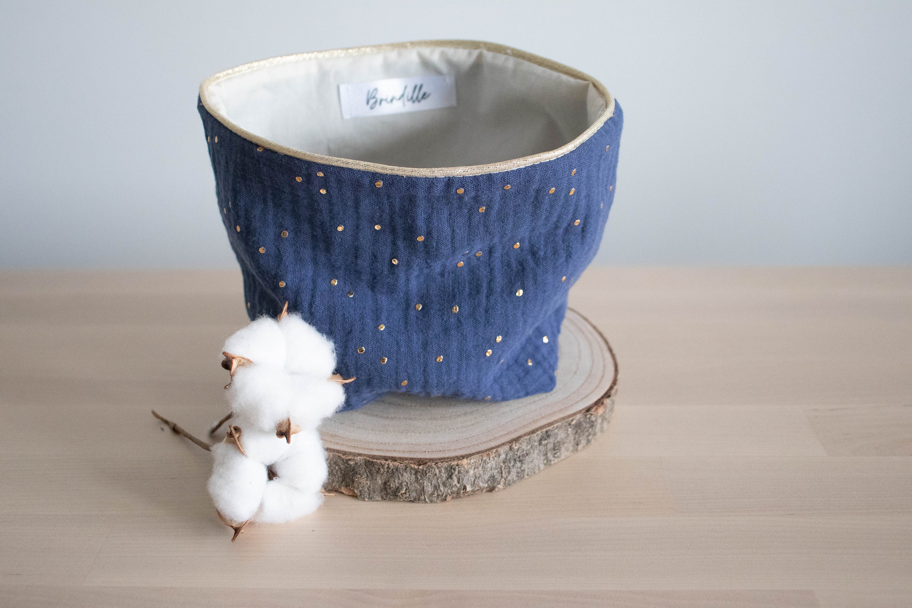 Panière Double Gaze - Bleu