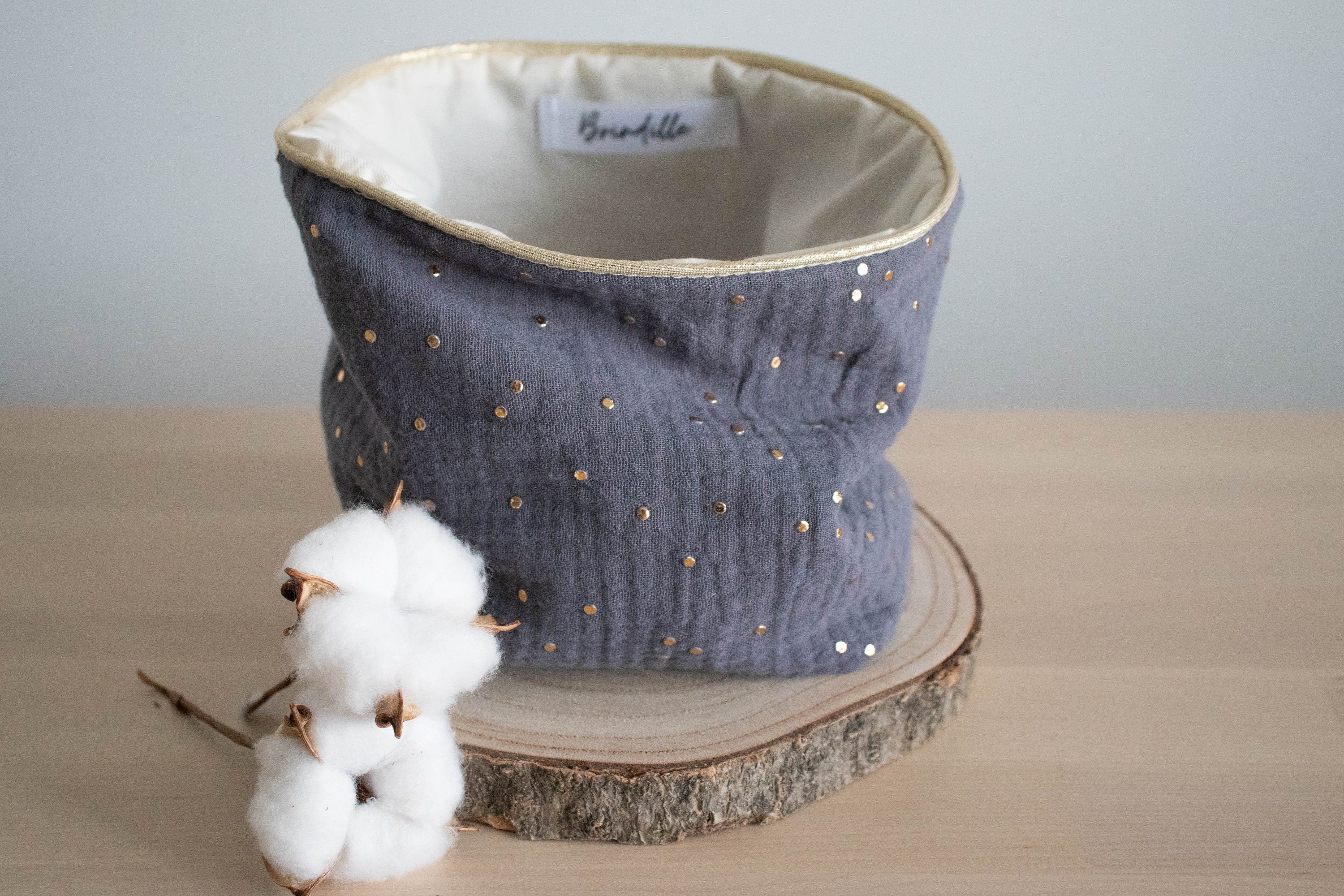 Panière Double Gaze - Gris