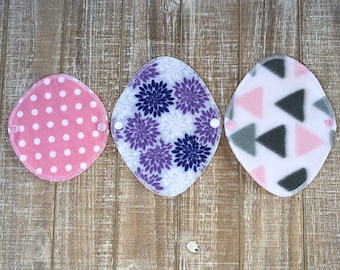Flannel Pantiliners Grab Bag: Reusable Cloth Liners, Set of 3-5
