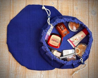 Octagon Drawstring Bag: Makeup, Jewelry & Travel Organizer