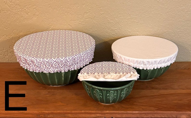 NimpbroHandmade Cotton Fabric Bowl Covers - Thumbnail 3