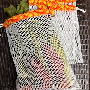 Set of 3 Reusable Vegetable Bag, Farmers Market Bag, Produce Bag, Reusable Bag, Washable, Sustainable, Storage Bag