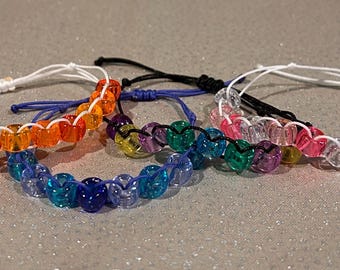 Beaded Fidget Bracelet: Anxiety Stress Relief Sensory Jewelry, Adjustable fit 6” to 10”