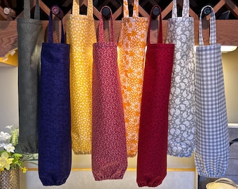 Handmade Cotton Plastic Bag Holder,  Grocery Bag Dispenser/Storage