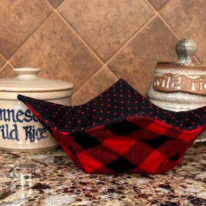 Bowl Cozy, Soup Bowl Cozy, Fabric Bowl Cozy, Hot Bowl Pad, Bowl Holder,  Cotton Bowl Cozy, Handmade, Gift, Reversible, Cozies, Quilted, Hand