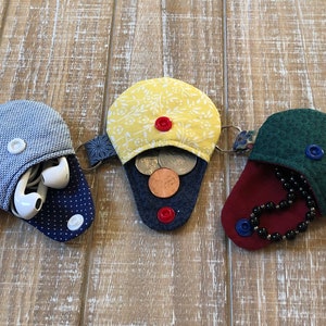 Coin pouch, earbud pouch, small accessory pouch, party gift, coin purse, chap stick holder, jewelry purse