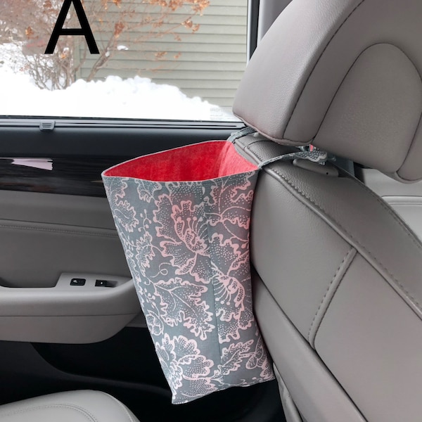 Eco Friendly Reversible Headrest Garbage Bag, Vehicle Backseat Bag, Car Trash Bag, Child Car Toy Bag, Clean Car Organizer