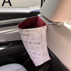 Eco Friendly Reversible Headrest Garbage Bag, Vehicle Backseat Bag, Car Trash Bag, Child Car Toy Bag, Clean Car Organizer, Comes in 2 Sizes