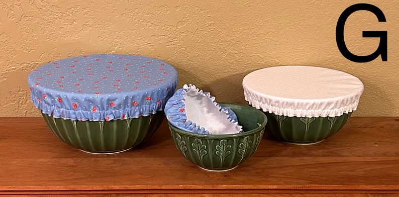 NimpbroHandmade Cotton Fabric Bowl Covers - Thumbnail 2