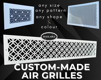 Tailored Metal Flat HVAC Registers - Unique Metal Flat Air Passage Panels - Personalized Metal Flat Air Ventilation Screens