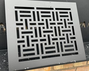 Tailored Metal Air Vent Covers - Personalized Steel Rear Flange Air Passage Grilles - Max Width/Length - 60 x 80 inches