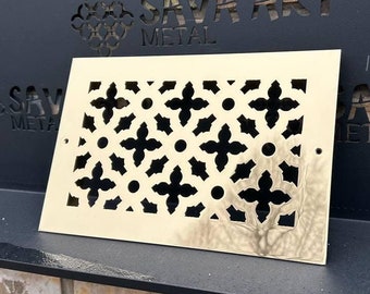 Fully customized PURE BRASS Air Grilles, Custom Vent Covers, Air Registers, Air diffusers, Ventilation Grilles