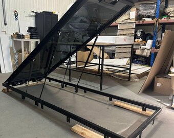 Made-to-order bespoke Glass Floor Door with Key lock system - Unique Glass Cellar Access Panel Unit - Custom Glass Floor Hatch