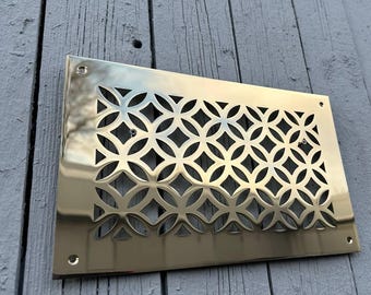 Fully customized PURE BRASS Air Grilles, Custom Vent Covers, Air Registersl, Air diffusers, Ventilation Grilles