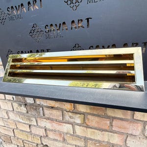 Fully customized PURE BRASS Air Grilles, Custom Vent Covers, Air Registersl, Air diffusers, Ventilation Grilles with angled slats