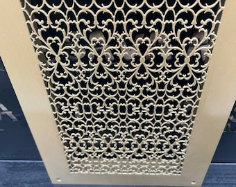 Unique Metal Rear Frame Air Vent Screens - Personalized Metal Framed Air Passage Grilles - Made-to-Order Metal Rear Mounting HVAC Diffusers