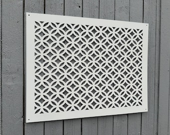 Artisan Metal Framed Air Flow Panels - Tailored Metal Rear Flange HVAC Grates - Unique Metal Rear Mounting Air Vent Screens