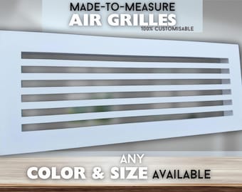 Unique 100% Personalised Air Grilles - Bespoke Vent Covers with Rear Flange - Made-to-Order Metal Air Passage Panels