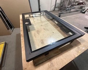 Made-to-order bespoke Glass Floor Door with Key lock system - Unique Glass Cellar Access Panel Unit - Custom Glass Floor Hatch
