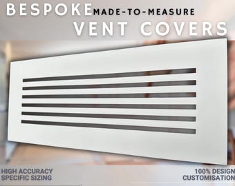 Fully Custom Air Vent Grilles with Back Frame 1mm thick Steel - Design Your Ideal Vent Cover