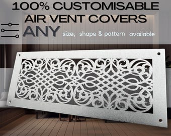Tailored Metal Framed Air Diffusers with Rear Flange Mounting - Bespoke Home Details - Personalized Metal Framed Air Passage Grilles
