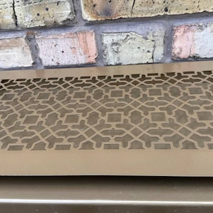 Personalized Metal Framed Air Passage Grilles - Made-to-Order Metal Framed HVAC Diffusers - Artisan Metal Framed Air Vent Panels