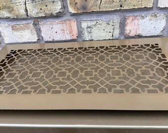 Personalized Metal Framed Air Passage Grilles - Made-to-Order Metal Framed HVAC Diffusers - Artisan Metal Framed Air Vent Panels