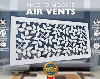 Made-to-Order Air Vent Covers - Bespoke rear flange Air Grilles -  Any Size, Color, and Design available