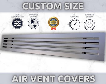 Fully Custom Air Vent Grilles with Back Frame 1mm thick Steel - Design Your Ideal Vent Cover