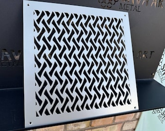 Fully Personalized Metal Framed Air Vent Covers - Bespoke Metal Air Grilles with Rear Inset - Made-to-Measure Metal Air Vent Covers