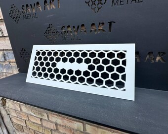 Tailored Metal Air Vent Covers - Personalized Steel Rear Flange Air Passage Grilles - Max Width/Length - 60 x 80 inches