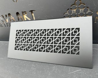 Unique Metal Framed HVAC Grilles - Rear Mounting  - Artisan Metal Framed Air Vent Panels - - Tailored Metal Framed HVAC Grates