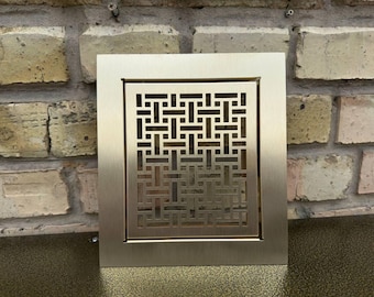 Bespoke Natural Brass Access Panel | Hinges, Latches, Push-to-Open Lock, Custom Size and Design